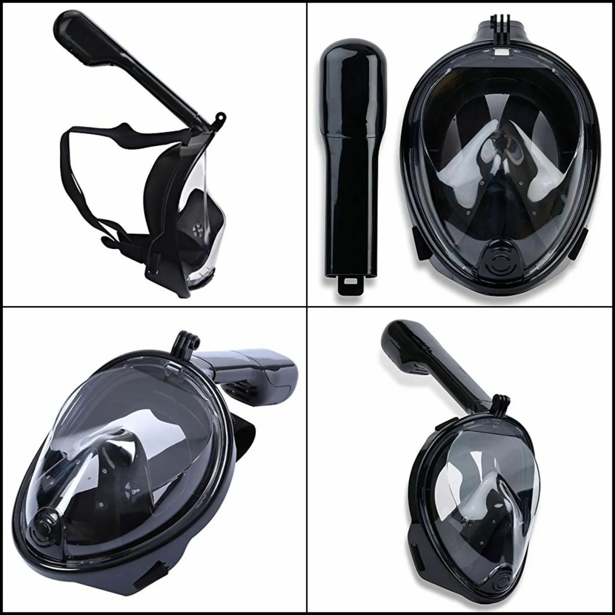 Full Face Snorkeling Mask Swimming Goggles for GoPro AU S M
