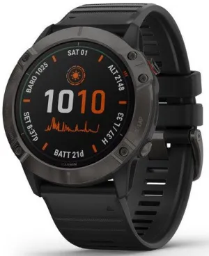 Garmin Fenix 6X Pro Solar Carbon Grey DLC D
