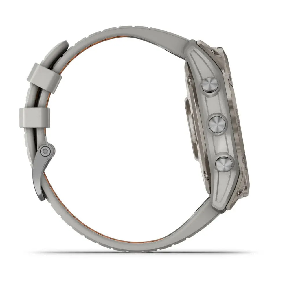 Garmin fenix 7X Pro Sapphire Solar Edition Titanium w/Fog Grey/Orange Band