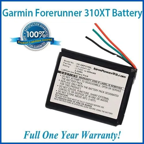 Garmin Forerunner 310XT Battery - Extended Life Battery and Full One Year Warranty