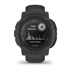 Garmin Instinct 2S SOLAR, Smaller Rugged GPS Smartwatch, Built-in Sports Apps and Health Monitoring, Solar Charging and Ultratough Design Features, Graphite
