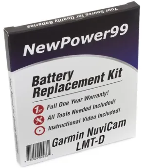 Garmin NuviCam LMT-D Battery - Extended Life Battery with Installation Tools and full One Year Warranty