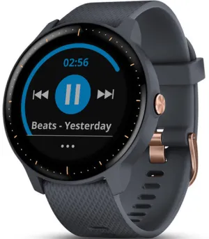 Garmin Watch Vivoactive 3 Music Granite Blue with Rose Gold