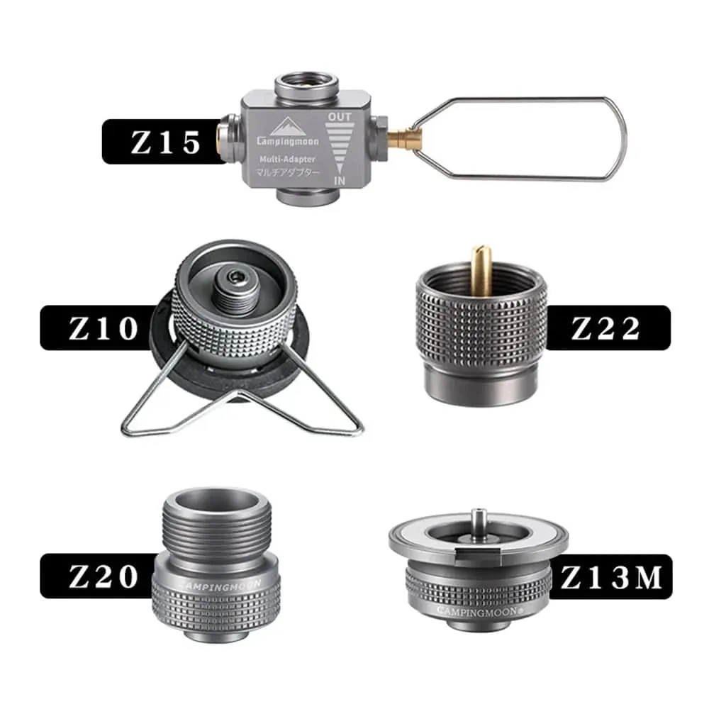 Gas Cartridge Head Conversion Adapter Butane Adapter with Bracket Nozzle Bottle Type Input Screw Type Lindal Valve Output