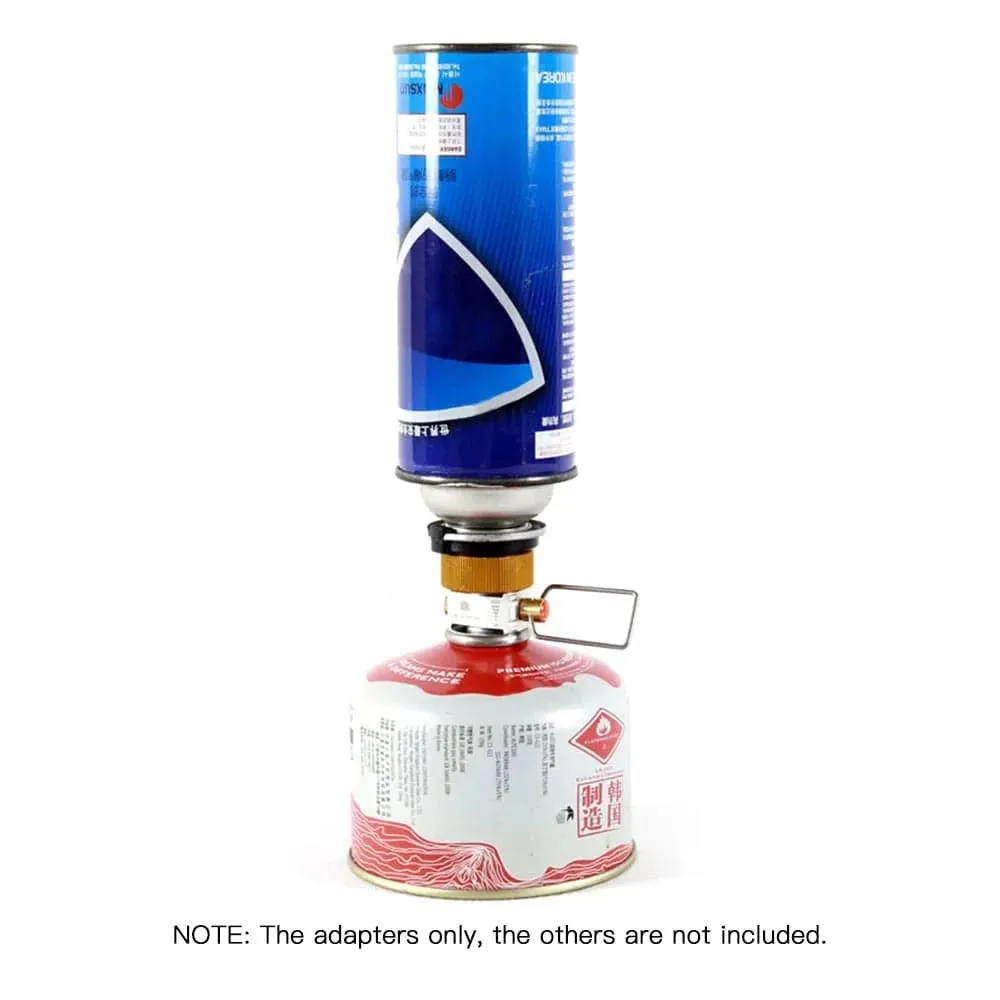 Gas Saver Plus Gas Burner Adapter Convertor Shifter Refill Flat Tank Conversion Adapter Camping Gas Adaptor Valve Aluminum Alloy