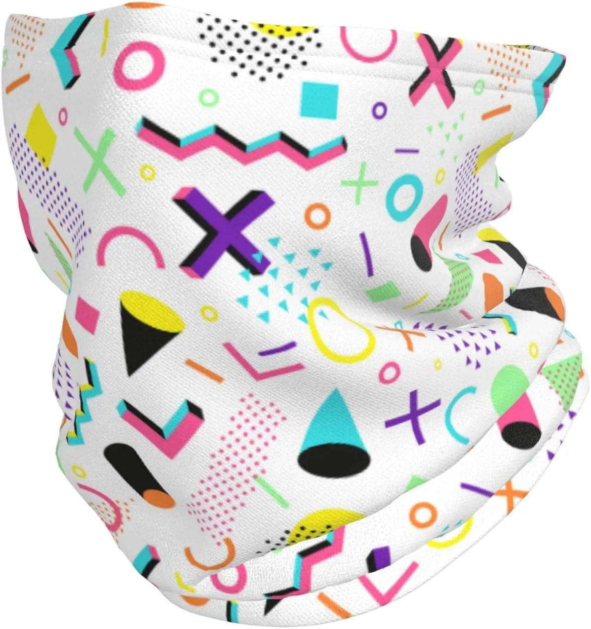 Geometric Color Style Neck Gaiter Elastic Balaclavas Face Mask Multi-Function Tube Bandana For Men Women Pattern-72