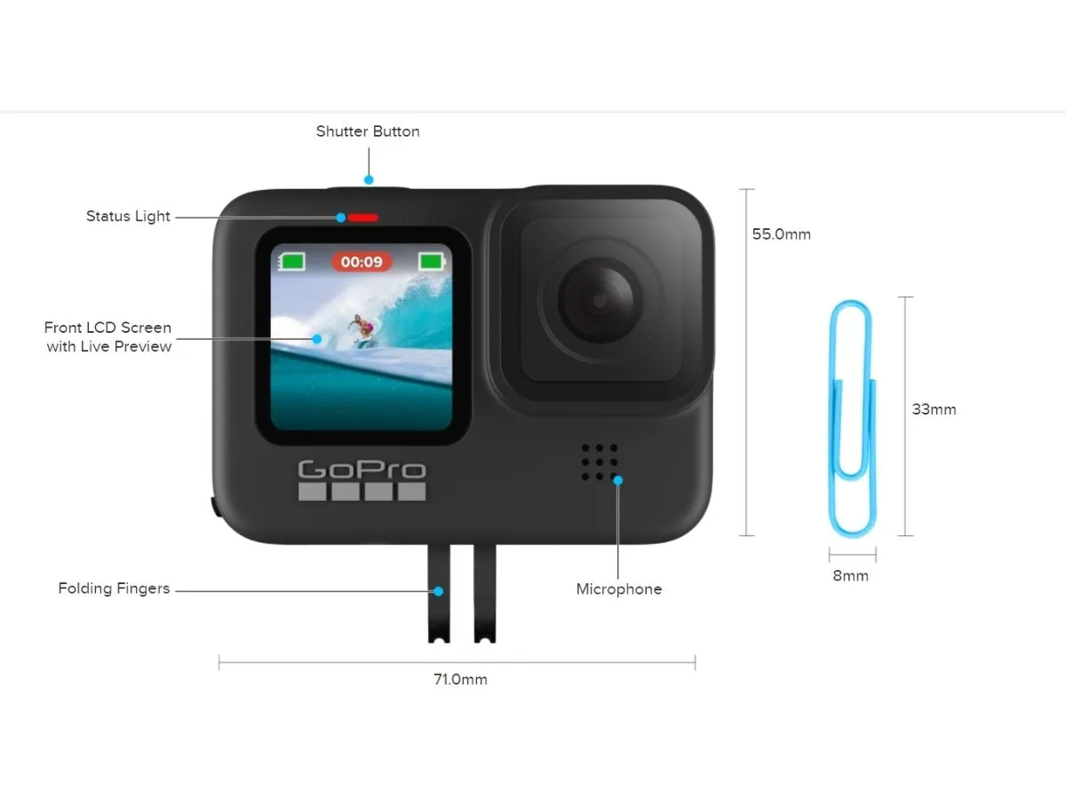GoPro Hero9 Black 5K 運動相機｜超高清攝像機