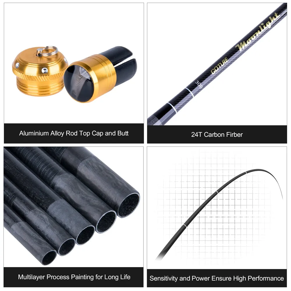 Goture Telescopic Fishing Rods Carbon Fiber Tenkara Rod Ultra Light Carp Fishing Pole Spinning Rod