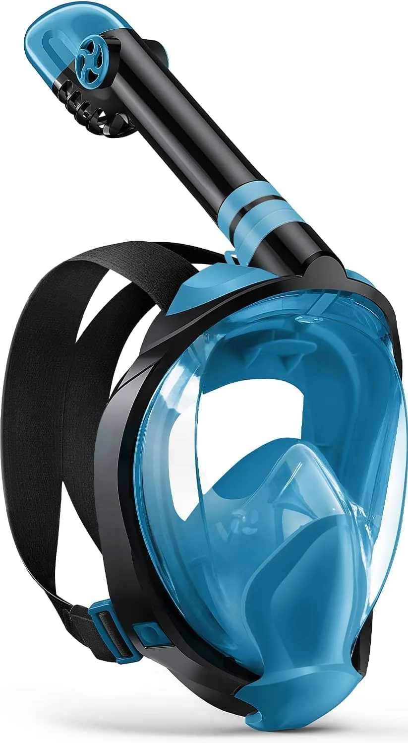Greatever Full Face Snorkel Mask, Snorkeling Gear for Adults Diving Mask Anti Fog Premium Innovative Safety Breathing System