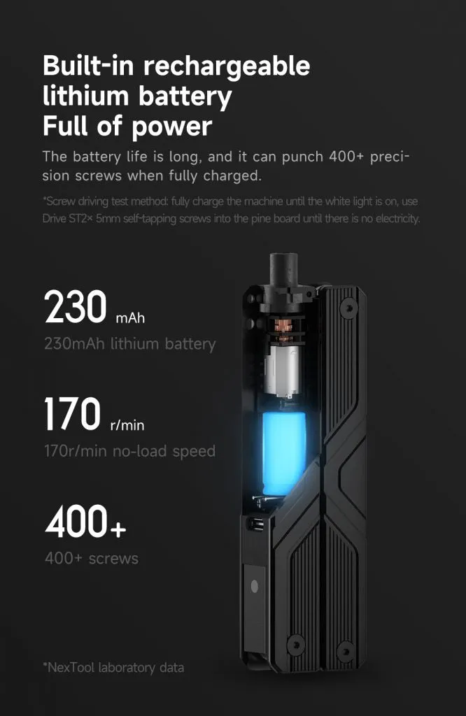 GS2U Genuine NextTool 13-1 Gemini Compact Power Rechargeable  Multi Function Tool with Bit Kit