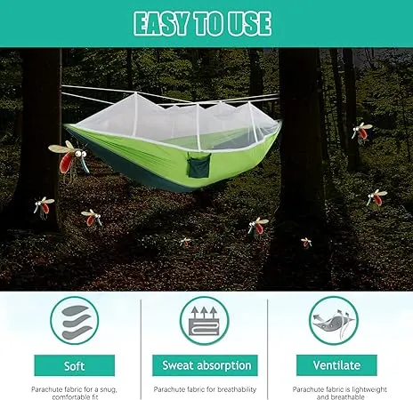 Hammock Outdoor Adult With Mosquito Net Anti-Rollover Single And Double Indoor And Outdoor Sleeping Children's Swing Anti-Mosquito Hammock