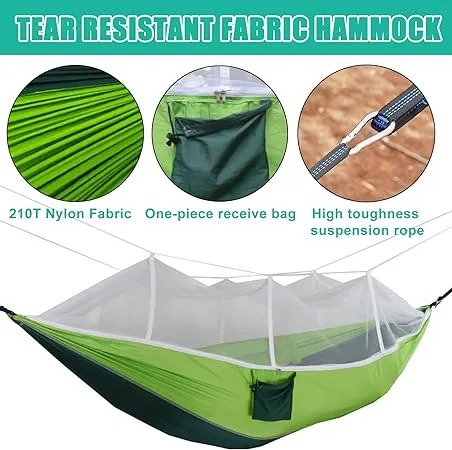 Hammock Outdoor Adult With Mosquito Net Anti-Rollover Single And Double Indoor And Outdoor Sleeping Children's Swing Anti-Mosquito Hammock