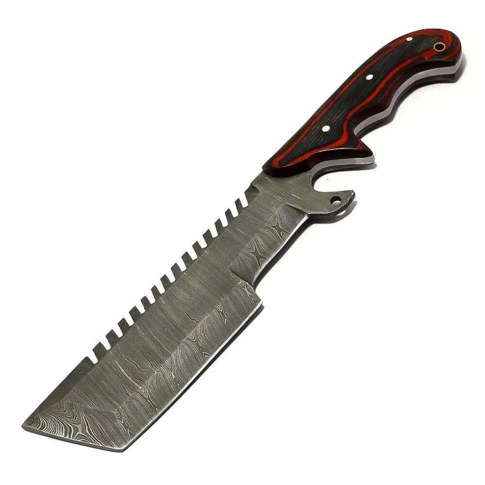 Handmade Damascus Steel Tactical Tracker Hunting Knife