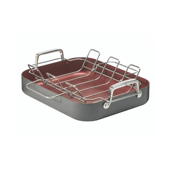 Hard Anodized Roaster with Smart V-Rack