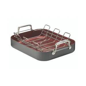 Hard Anodized Roaster with Smart V-Rack