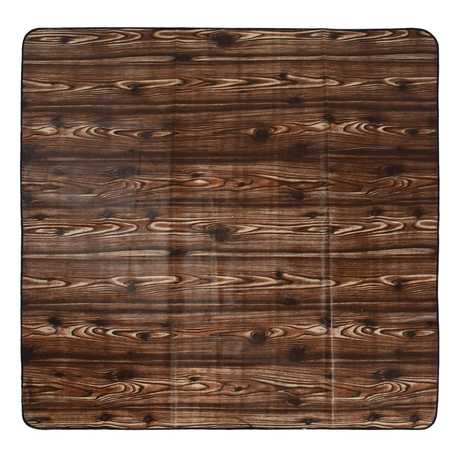 Heart Home Food Mat | Wooden Texture Bed Server | Laminated Bed Protector for Home | Bed Server for Bedsheet | 36 Inch | Dark Brown