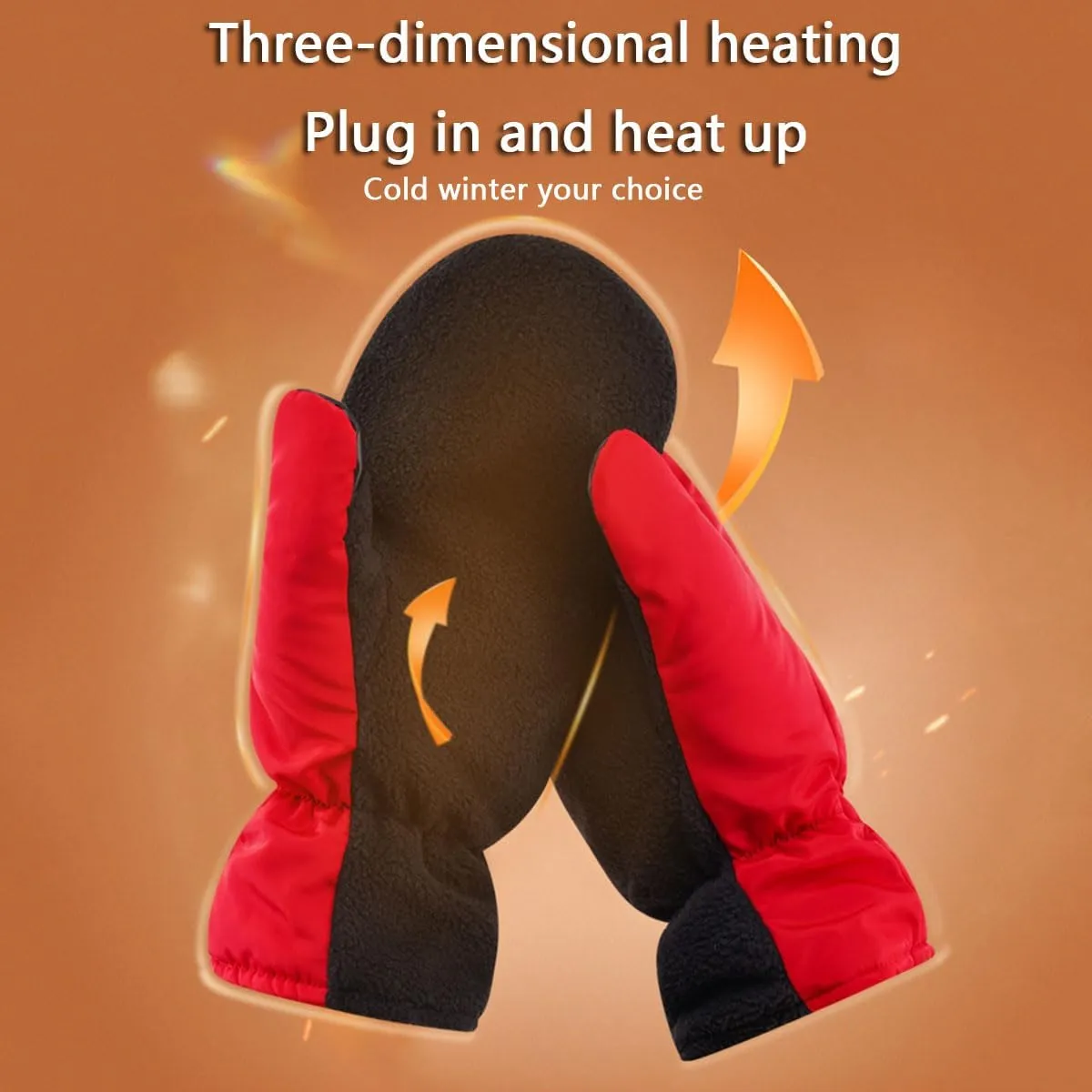 Heated Hand Warmer Mittens Gloves, Winter Electric Heated Gloves for Men Women, Rechargeable Powerbank Waterproof Ski Powered Heating Gloves Hunting Fishing Camping Hiking Thermo Gloves-B1