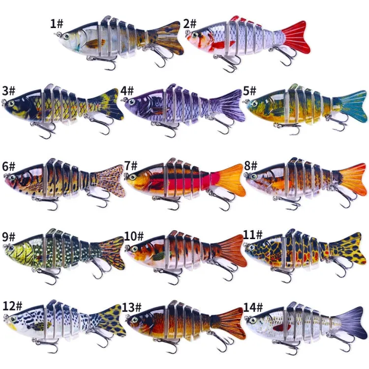 HENGJIA JM062 7 Section Fish Fake Lures VIB Minnow Fishing Lures, Size: 10cm 15g(11)