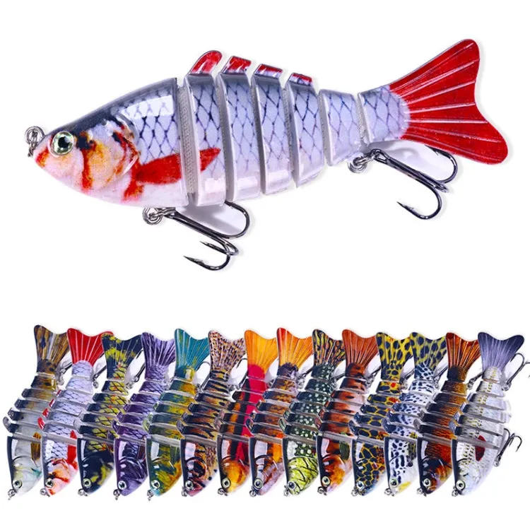 HENGJIA JM062 7 Section Fish Fake Lures VIB Minnow Fishing Lures, Size: 10cm 15g(11)