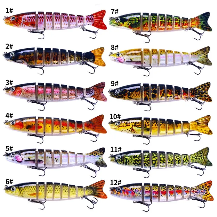 HENGJIA JM064 Multi-section Fish Minnow Bionic Fake Lures Sea Fishing Sinking Lures, Size: 12.8cm 18g(4)