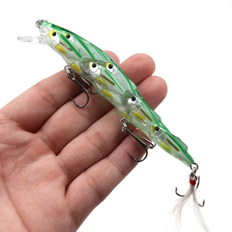 HENGJIA MI113 11.5cm 15.7g Sea Fishing Crank Lure Swing With Feather Hook(D)