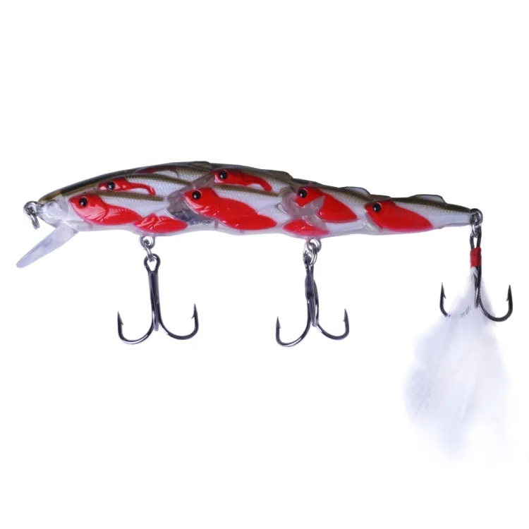 HENGJIA MI113 11.5cm 15.7g Sea Fishing Crank Lure Swing With Feather Hook(D)