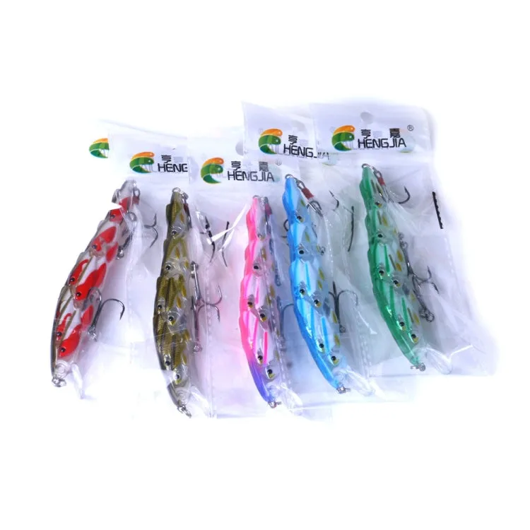 HENGJIA MI113 11.5cm 15.7g Sea Fishing Crank Lure Swing With Feather Hook(D)