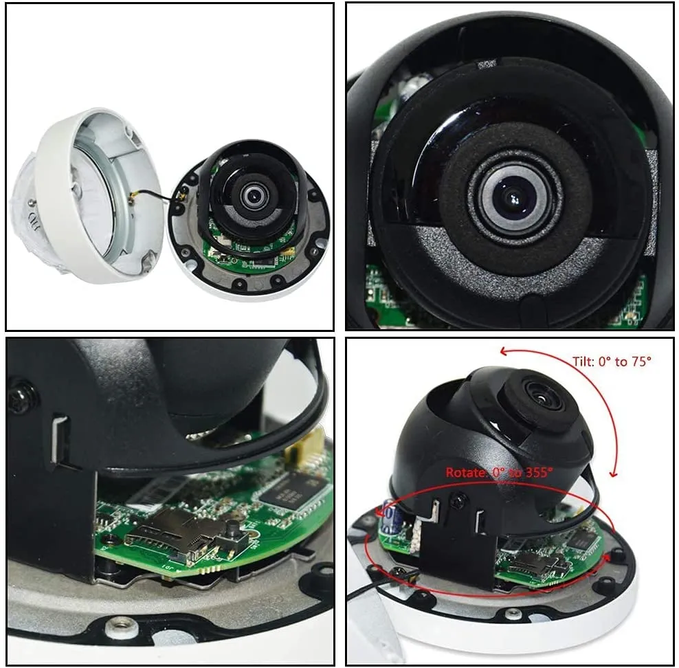 Hikvision DS-2CD2183G0-IU 4K 8MP IP Camera 2.8mm PoE Vandal Dome Camera Built in Microphone IR IP67 IK10 H.265  English Version Compatible with Hik Vision NVR