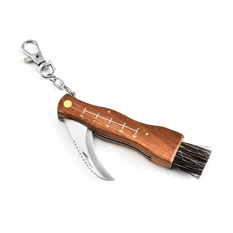 HUOHOU Mini Folding Mushroom EDC Knife Rosewood Handle Outdoor Hunting Survival Multifunction Folding Knife for Gardening Hand Tools