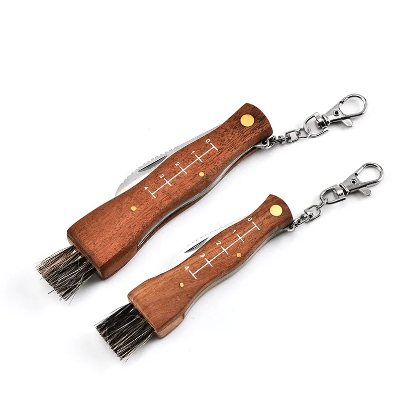 HUOHOU Mini Folding Mushroom EDC Knife Rosewood Handle Outdoor Hunting Survival Multifunction Folding Knife for Gardening Hand Tools