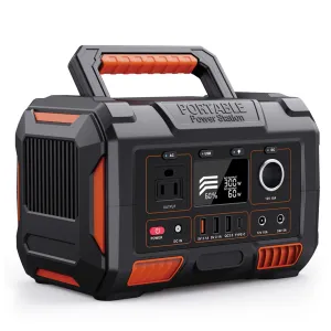 IMGadgets 288 Wh Portable Power Station, 300W Peak Generator with multiple outputs: DC, AC, USB output, LED Flashlight for Outdoor, Home, Camping, Emergency Backup, 3 Charging methods