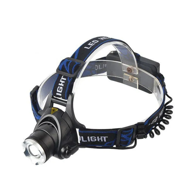 Induction Headlight LED Outdoor T6 Telescopic Zoom Long Range Charging Focusing Strong Light Head Wearing Flashlight