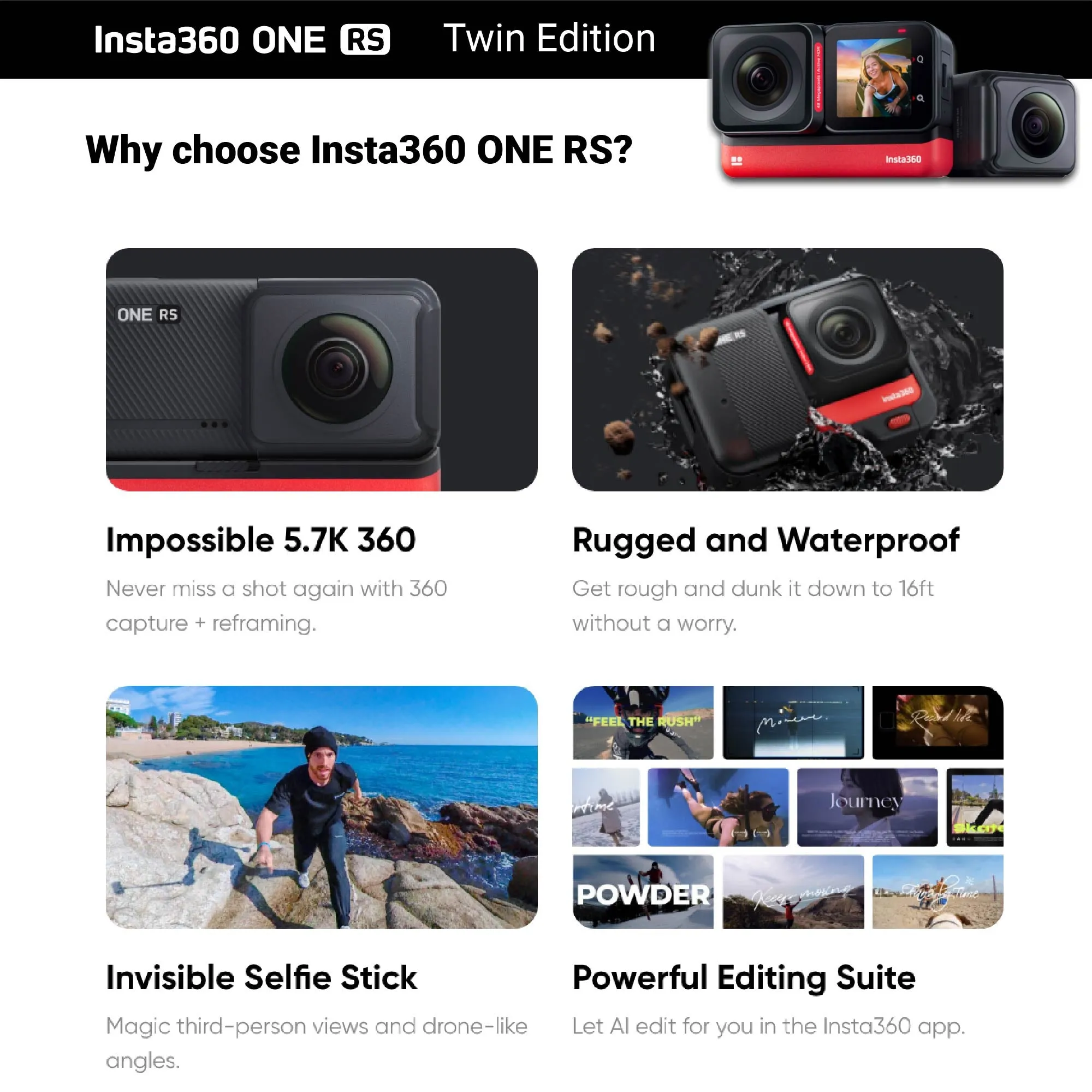 Insta360 ONE RS Twin Edition
