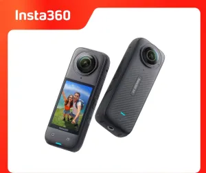 Insta360 X4 - 8K Waterproof 360 Action Camera, 4K Wide-Angle Video, Invisible Selfie Stick, Removable Lens Guards, 135 Min Last