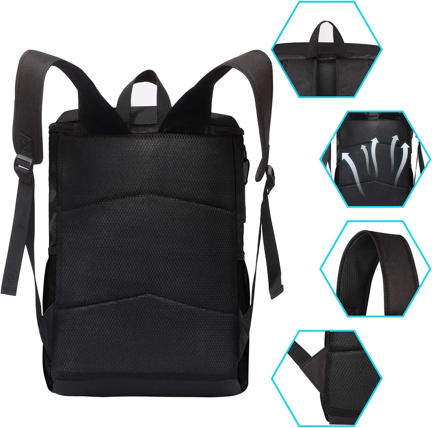 Insulated Cooler Backpack Leakproof Soft Cooler Bag 25 Cans