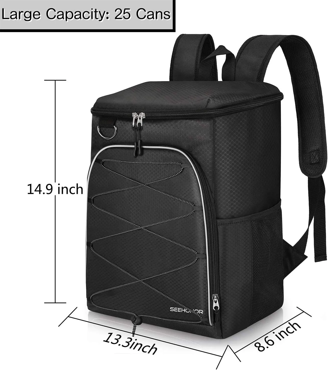 Insulated Cooler Backpack Leakproof Soft Cooler Bag 25 Cans