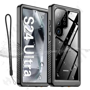 IP68 Shellbox Waterproof Case For Samsung Galaxy S24 S23 S22 Ultra Luxury Metal Swimming Cover