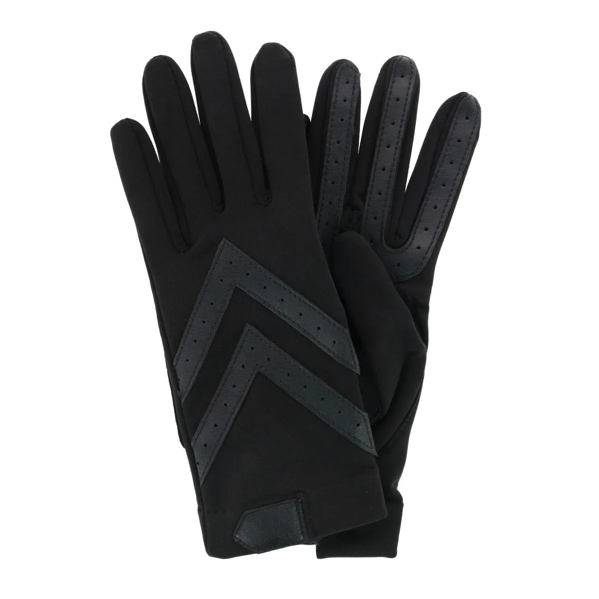 Isotoner Women's Touchscreen Spandex Winter Glove with Chevron Wrist