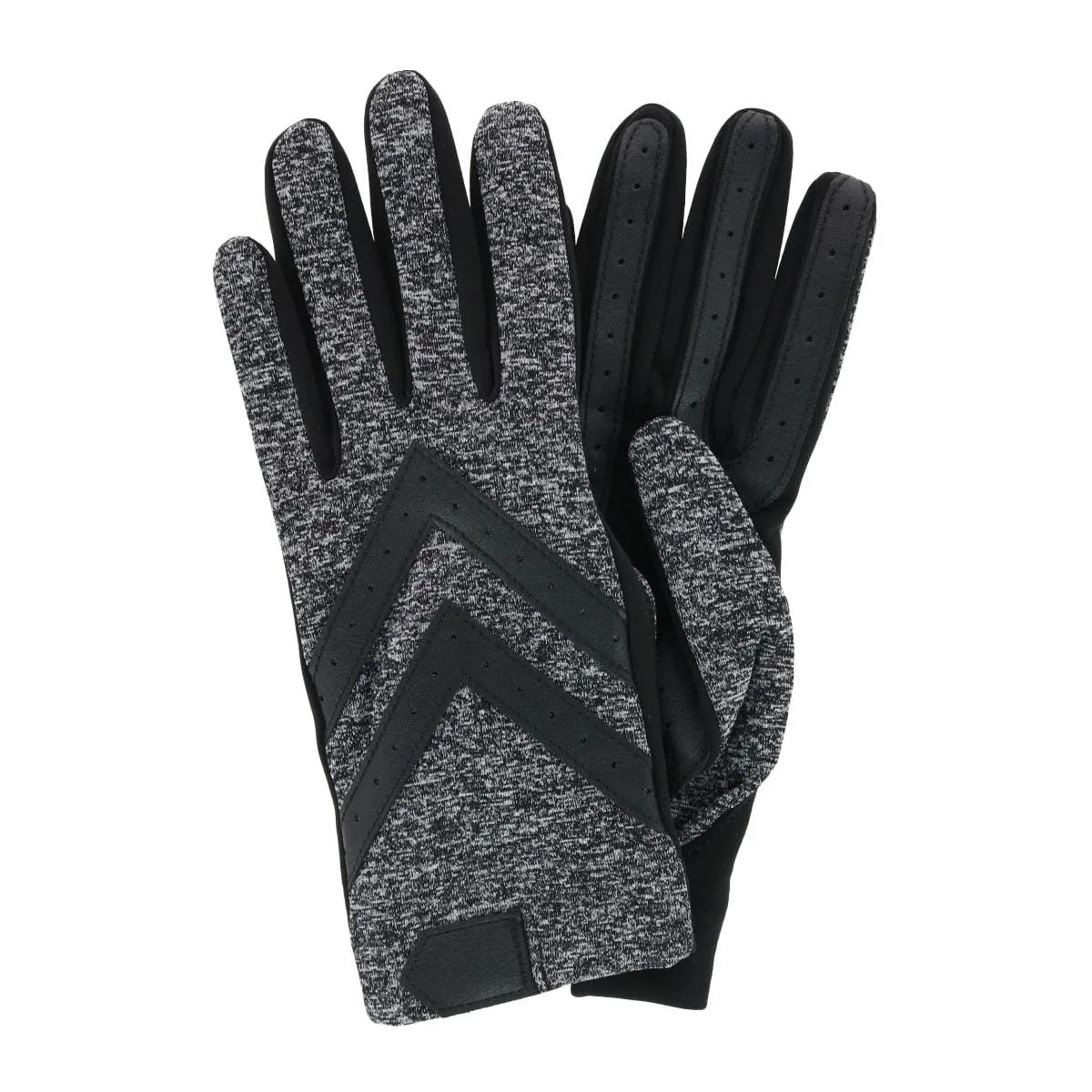Isotoner Women's Touchscreen Spandex Winter Glove with Chevron Wrist