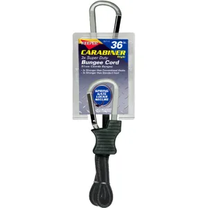 Keeper® 06154 Heavy Duty Carabiner Style Bungee Cord Hook, 36"