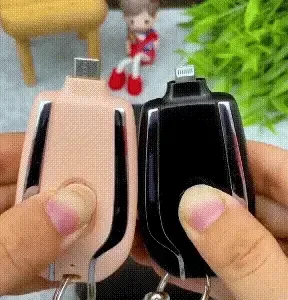 Keychain Emergency Charger With Type-C Fast Charging 1500mAH