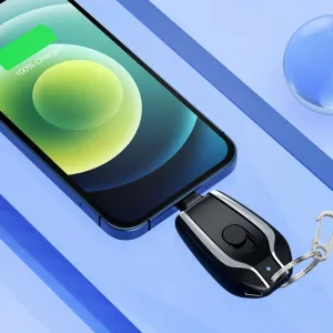 Keychain Emergency Charger With Type-C Fast Charging 1500mAH