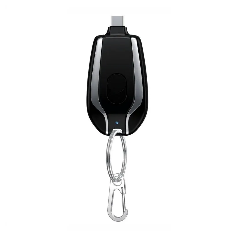 Keychain Emergency Charger With Type-C Fast Charging 1500mAH