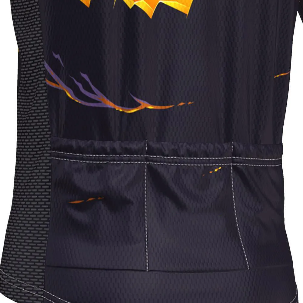 Kid's Purple Pumpkin Eater Short Sleeve Cycling Jersey