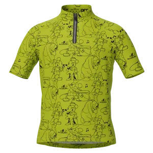 Kid's Steamboat Willie Sketches Short Sleeve Cycling Jersey