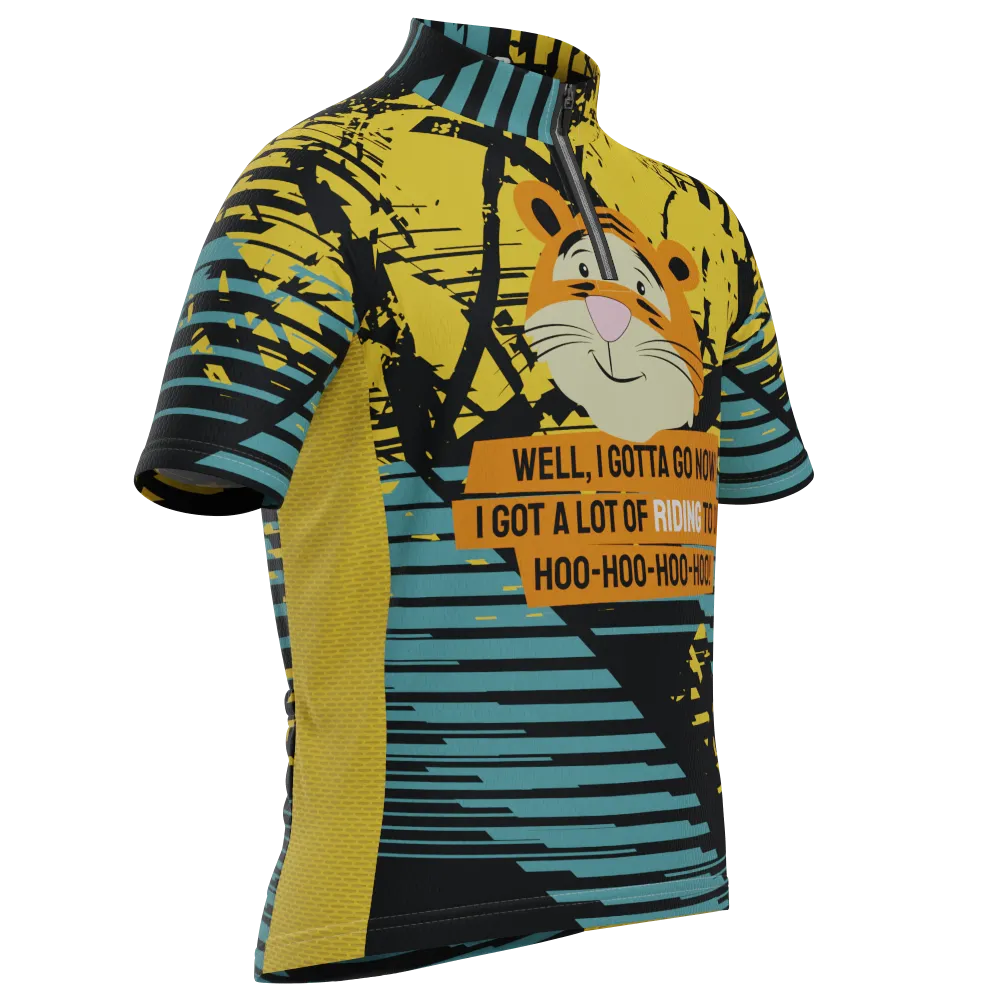 Kid's Tigger Ridding Short Sleeve Cycling Jersey