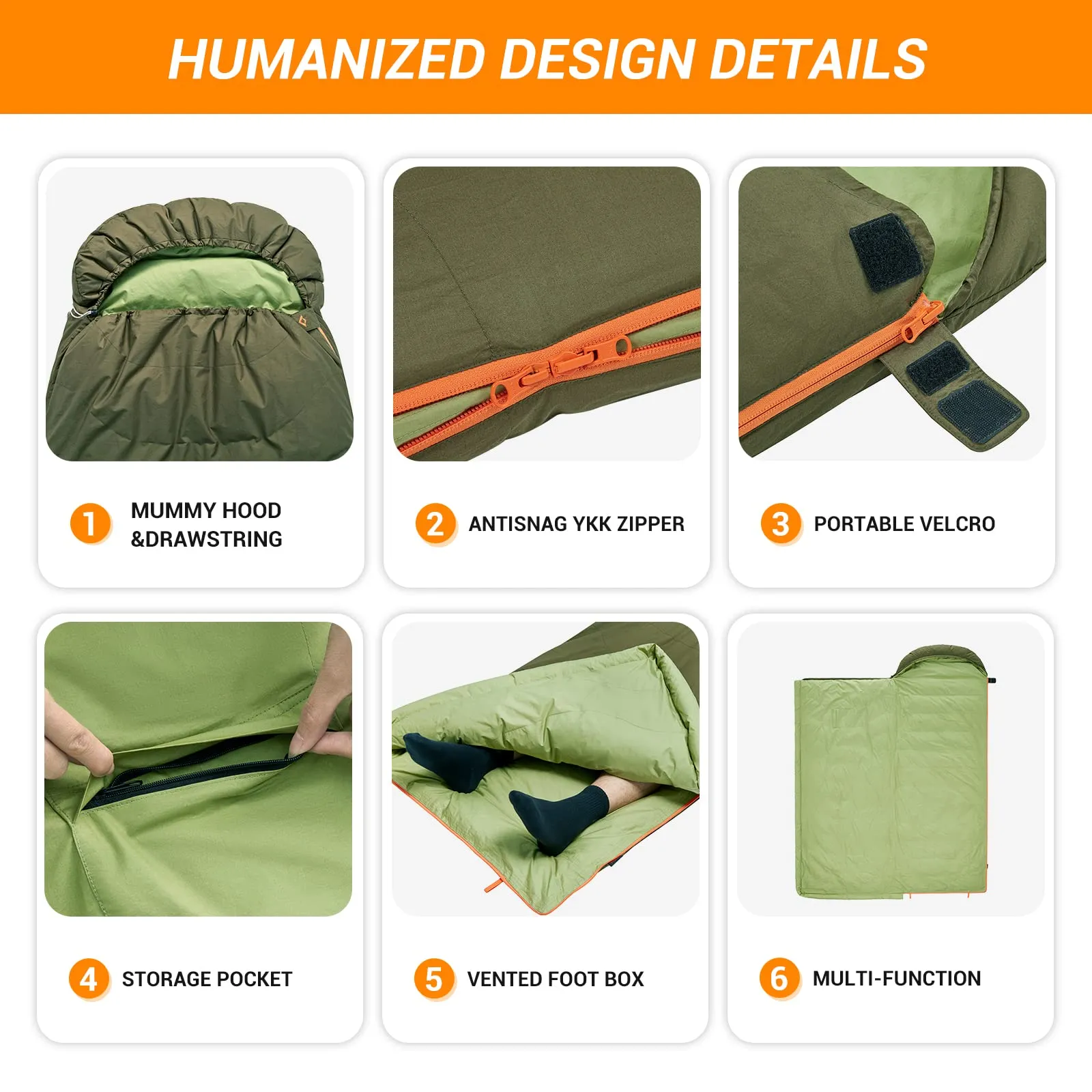KingCamp 0 Degree Recycled Down & Cotton Sleeping Bag