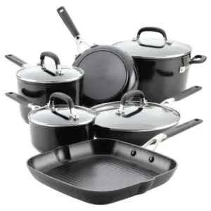 Kitchenaid Hard Anodized Nonstick Cookware Set - 10 pcs - Onyx Black