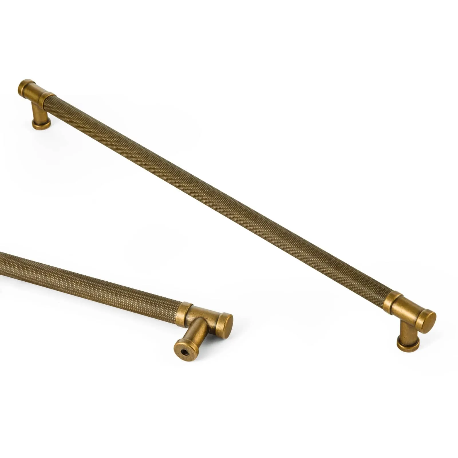 Knurled Metal Alloy Vintage Bronze Bar Pull Kitchen Hardware