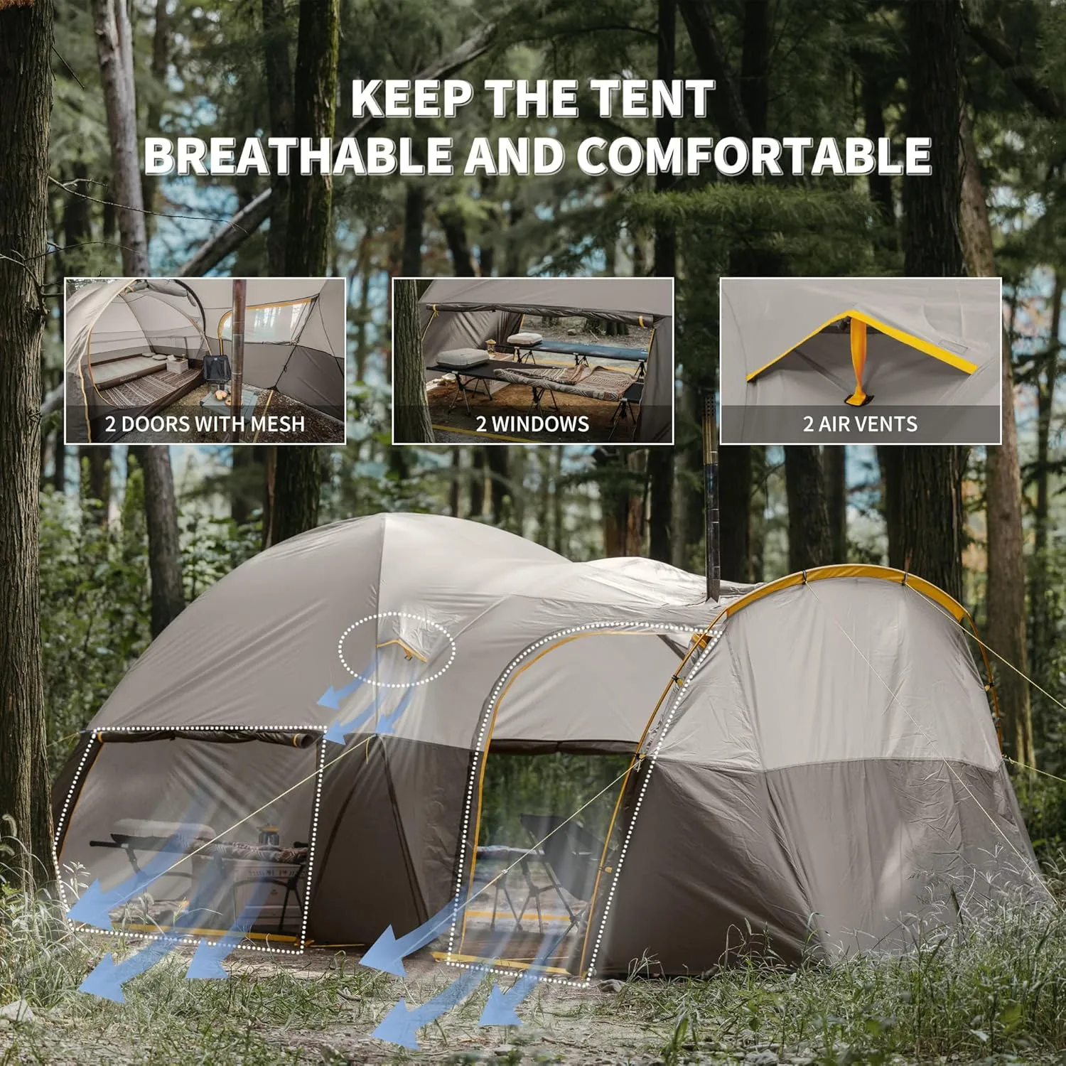 KOTA 6 Person Camping Tent